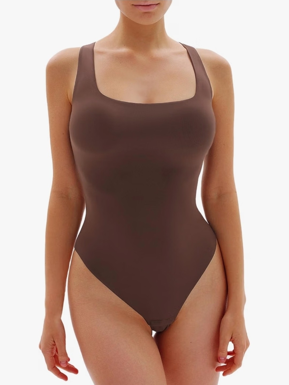Popilush Square Neck Bodysuits for Women Basic Tank Tops
Slim Fit, Seamless Body